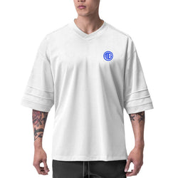 Oversize V-neck Fitness Tights Tshirt Sports Gym Cool